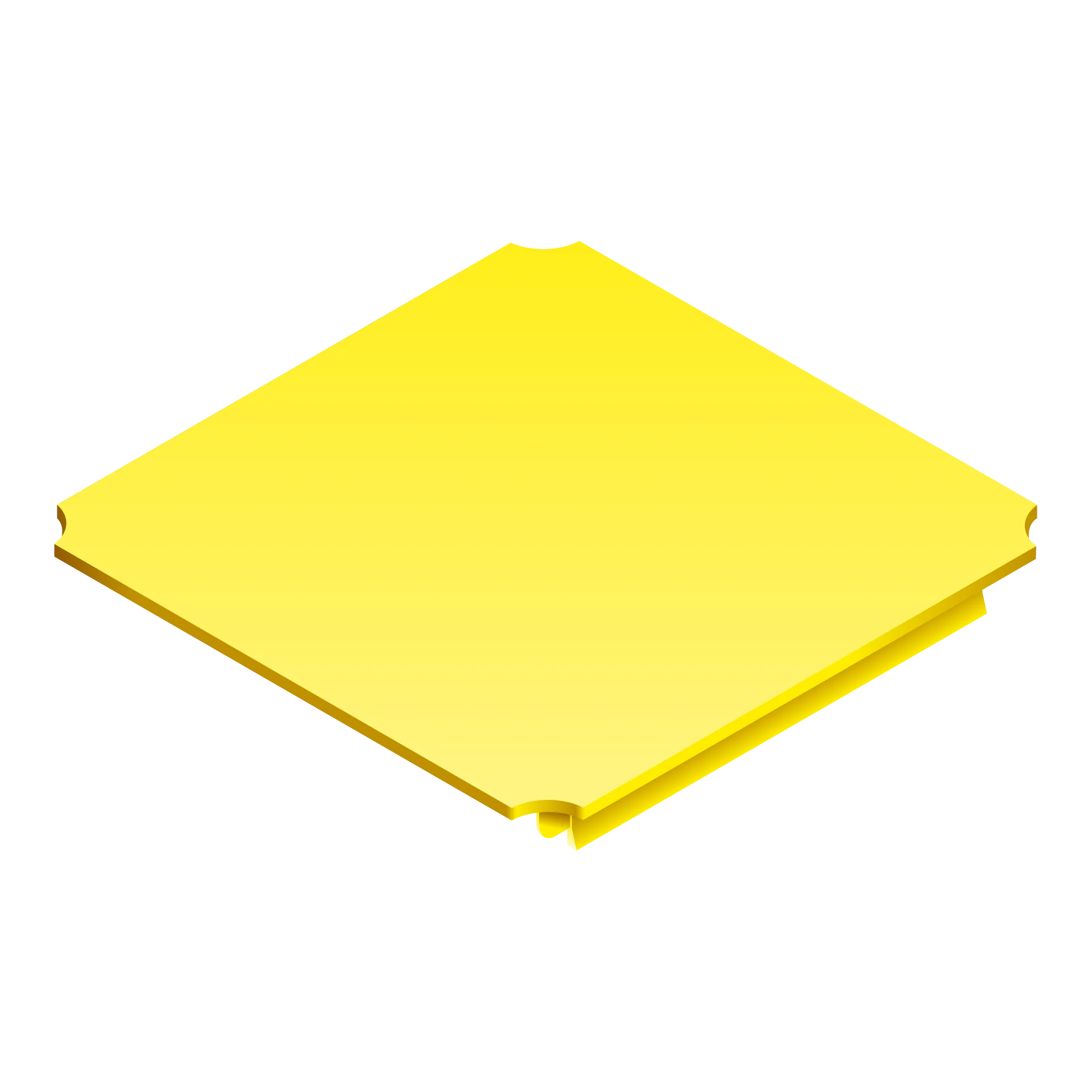 QUADRO Mini Platte 8 × 8 cm 20404 gelb